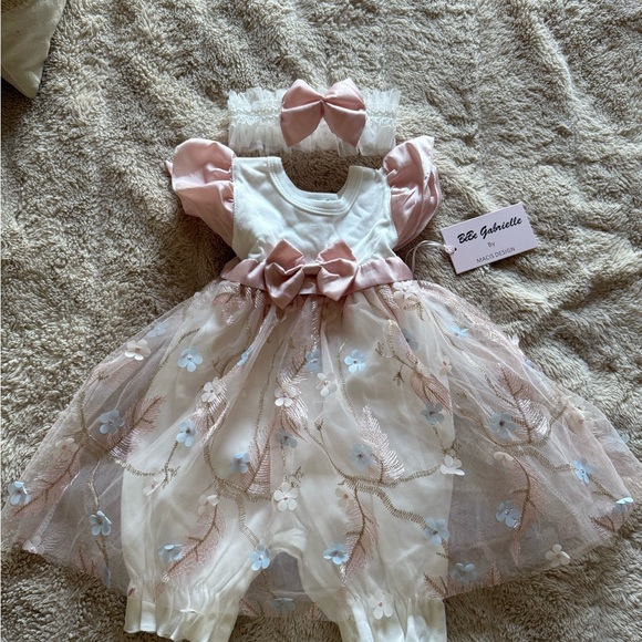 green emerald velvet dress Blossom Tulle Baby Dress 2-3Y main image 1